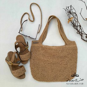 تصویر کیف رافیا مدل زوشا دستبافت Raffia bage