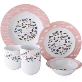 تصویر سرویس چینی زرین 1 نفره کودک لیتل پونی (5 پارچه) Zarin Iran ItaliaF Litel-Peni 5 Pieces Porcelain Kid Dinnerware Set