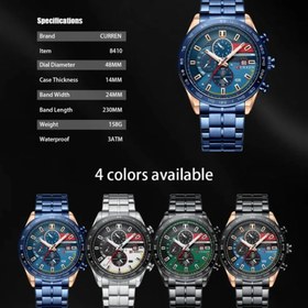 تصویر ساعت لاکچری مردانه کارن مدل ۸۴۱۰M - سبز ا CURREN men's luxury watch, model 8410M CURREN men's luxury watch, model 8410M