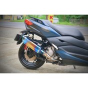 تصویر اگزوز قهرمانی شرکتی مناسب یاماها XMAX نقره ای 