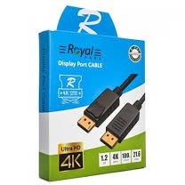 تصویر کابل Display رویال مدل 4K طول 1.8 متر 60MHz display port cable Royal 1.8m