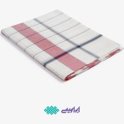 تصویر شمد یزدی برند ابراهیمی یزد طرح چهارخانه سنتی - زرشکی 