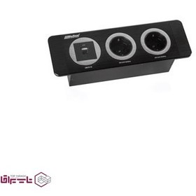 تصویر پریز توکار ملونی مدل 10080 با درپوش مگنتی 