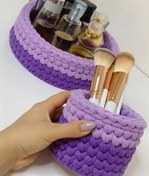 تصویر سبد نظم دهنده لوازم آرایش تریکو 