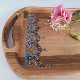 تصویر سینی چوبی نقاشی شده 