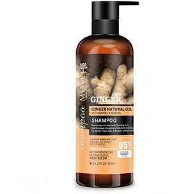 تصویر شامپو بدون سولفات بعد کراتین زنجبیل میگ MIGE Shampoo Ginger Anti-Hair Fall&amp; Renewal 