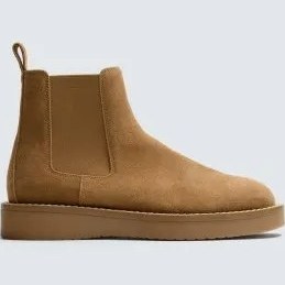 تصویر بوت چرمی چلسی مردانه بژ زارا 
