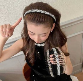 تصویر تل مخملی نگینی 