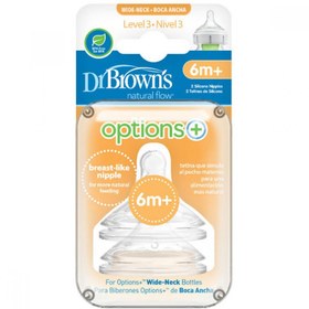 تصویر سر شیشه دکتر براونز بسته ۲ عددی پهن آپشن پلاس 