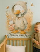 تصویر استیکردیواری اتاق کودک طرح اردک 