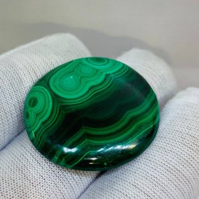 تصویر نگین مالاکیت اصل سایز 33*31 ميلی‌متر 