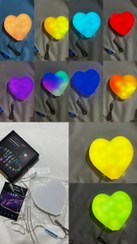 تصویر چراغ تزئینی قلبی با رقص نور 