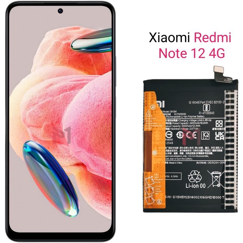 باتری شیائومی Redmi Note 12 مدل BN5M ظرفیت ۵۰۰۰ میلیآمپر