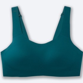 تصویر نیمتنه ورزشی بروکس Brooks Scoopback run bra سبز 