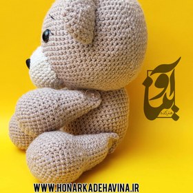 تصویر خرید و قیمت عروسک بافتنی خرس / دستباف /درجه یک /بدون واسطه از تولید کننده / کد 4 Purchase and price of a knitted bear doll / handmade / first class / without intermediaries from the manufacturer / code 4