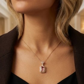 تصویر گردنبند مه صورتی 