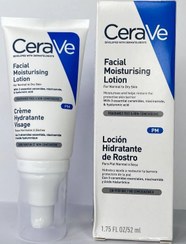 تصویر کرم مرطوب کننده و آبرسان صورت سراوی تیوپی ceraVe Facial Moisturizing Lotion PM