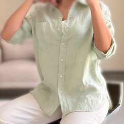 تصویر شومیز لینن ماچا نعنایی 0282 