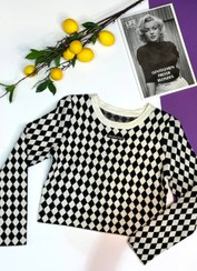 تصویر کراپ بافت وارداتی - مشکی 