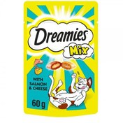 تصویر تشویقی گربه دریمیز طعم ماهی سالمون و Dreamies Treat With