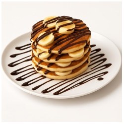 تصویر پنکیک موز شکلات 