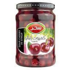 تصویر کمپوت آلبالو شیشه 650 گرم سحر 