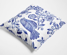 تصویر کوسن طرح گنجیشک قلم آبی - کد 80101 زمان آماده سازی یک هفته کاری