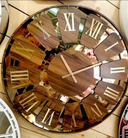 تصویر ساعت دیواری آینه ای مدل تولیکا ۶۱۲۹ 