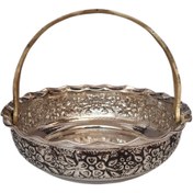 تصویر سبد مسی گلبرگ لب چین با روکش کروم 