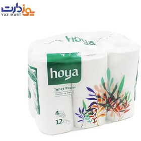 تصویر دستمال توالت هویا 4 لایه - 12 قلو 