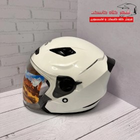 تصویر کلاه کاسکت بدون فک رادین مشکی | MAT BLK مدل 50 HELMET without black Radin jaw MAT BLK model 50