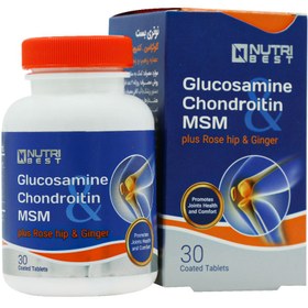 تصویر قرص گلوکزامین کندرویتین ام اس ام نوتری بست ۳۰ عددی 