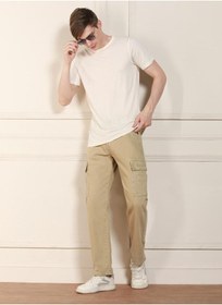 تصویر شلوار جین کتان مردانه - راحت و غیررسمی برند dennis lingo Men's Khaki Relaxed Fit Jeans - Casual and Comfortable