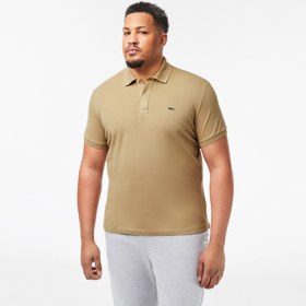 تصویر پولوشرت یقه دار لاگوست رنگ کرم Cream polo shirt with collar