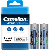 تصویر باتری های لیتیوم قابل شارژ کملیون Camelion Lithium AA 1.5V 2200mWh Camelion USB C Rechargeable Lithium Batteries AA 1.5V 2200mWh