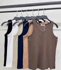 تصویر تاپ یقه هفت جنس کشبافت سوپر فری سایز ۳۶ تا ۴۴ 