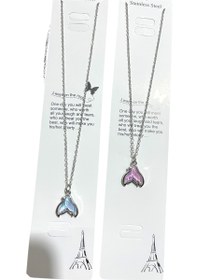 تصویر گردنبند دم وال استیل 