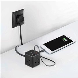 تصویر شارژر چند پورت مکعب پرودو Multi-Port GaN Power Cube Charger PD-FWCH017 