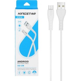 تصویر کابل میکرو یو اس بی KingStar K101A 2.1A 1.1m KINGSTAR K101A 2.1A 1.1M MICROUSB CABLE