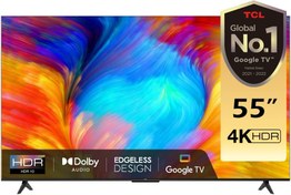 تصویر تلویزیون هوشمند TCL 55 اینچی 4K UHD با Chromecast داخلی و Google Assistance، کنترل صدای هندزفری، Dolby Audio، HDR10 و فناوری Micro Dimming، طراحی بدون لبه، 1 سال گارانتی، 55T635-Black - ارسال 20 روز کاری TCL 55 Inch 4K UHD Smart TV With Built-In Chromecast And Google Assistance, Hands-Free Voice Control, Dolby Audio, HDR10 And Micro Dimming technology, Edgeless Design, 1 Year Warranty, 55T635-Black