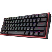 تصویر کیبورد مکانیکال گیمینگ ردراگون مدل K617 FIZZ Redragon K617 FIZZ White & Grey Gaming Keyboard