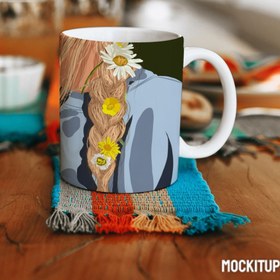 تصویر ماگ فانتزی مجموعه آبی Blue Collection mugs