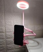 تصویر رینگ لایت کلیپسی با نگهدارنده موبایل 