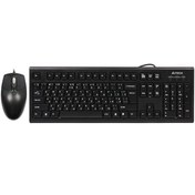 تصویر کیبورد و ماوس ای فورتک مدل KR-8572S - 18 ماهه نوترونیک A4Tech KR-8572S USB Keyboard and Mouse