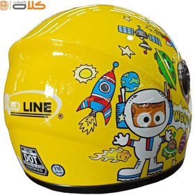 تصویر کلاه کاسکت بچگانه و کودک ردلاین فک ثابت مدل Yellow SHIP ا Children's motorcycle helmet Yellow SHIP Children's motorcycle helmet Yellow SHIP
