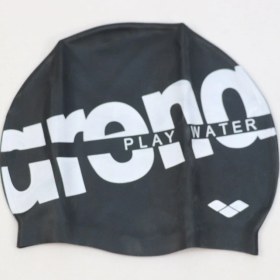 تصویر کلاه شنا سیلیکونی arena مشكي 