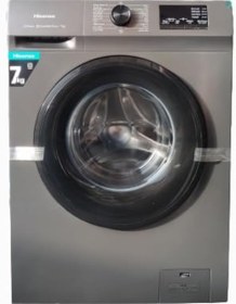 تصویر Hisense 7 کیلوگرم ماشین لباسشویی بارگیری جلو 1200 دور در دقیقه - ارسال 20 روز کاری Hisense 7Kg Front Loading Washing Machine 1200 RPM, With Pause & Add, Drum Clean, Silver Color, Model WFVB7012MT -1 Years Full Warranty.