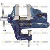 تصویر گیره بغل میزی مینیاتوری همراه با پایه نگهدارنده GROZ (گروز) سری TBV/C (در 6 سایز مختلف) 