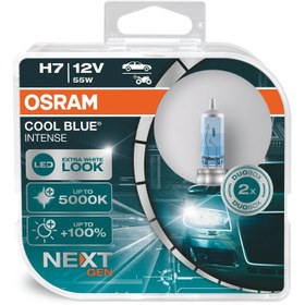 تصویر لامپ هالوژن خودرو اسرام مدل H7 12V 80W بسته دو عددی Headlamp OSRAM H7 55W 12V 64210 ULT