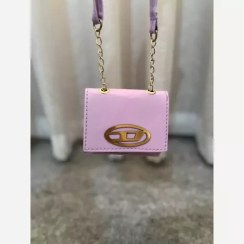 تصویر کیف زنانه مدل مینی بگ رنگ یاسی طرح دیزل 